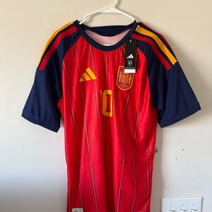 Adidas Red and Navy Soccer Jersey